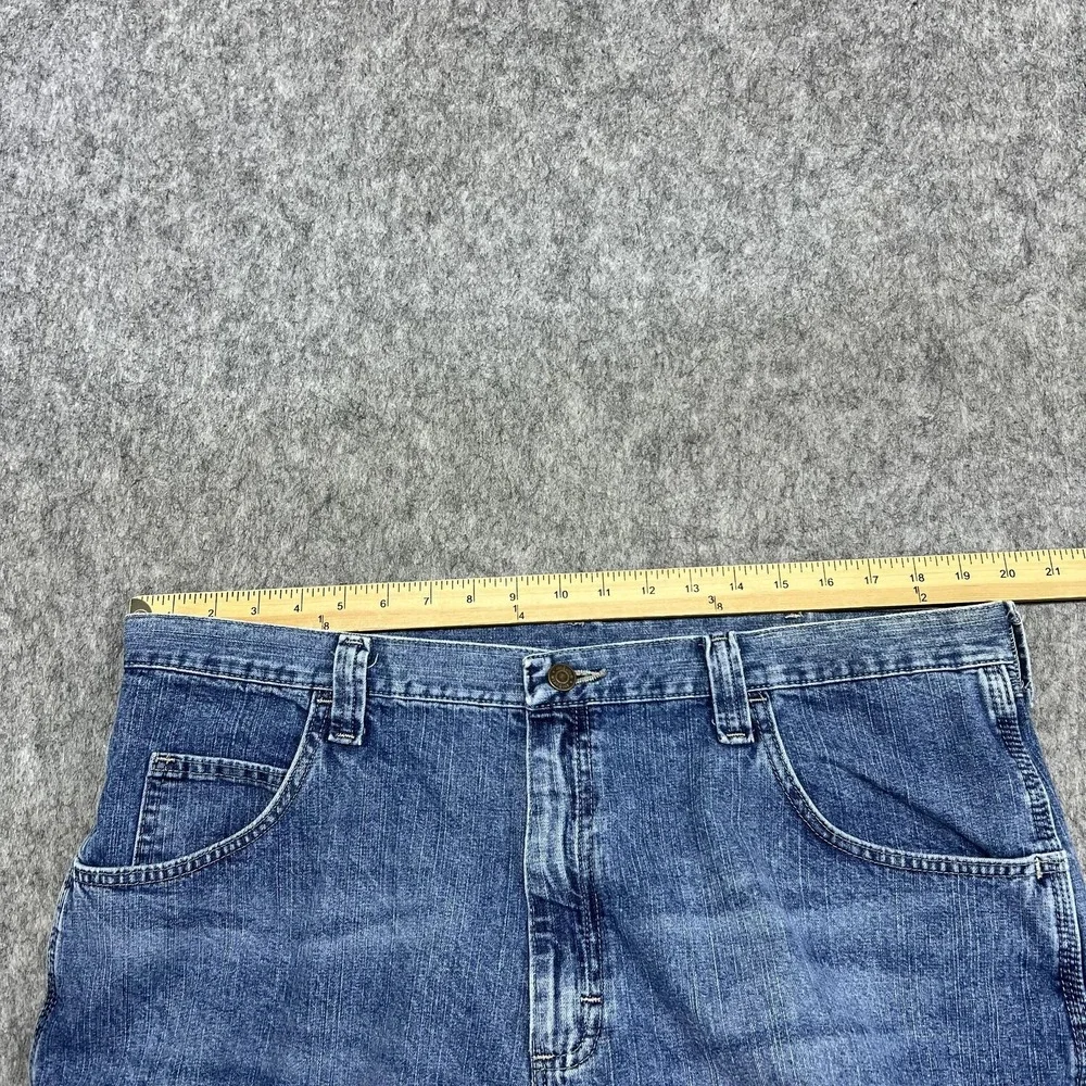 Wrangler Cargo Shorts Mens 40 Blue Denim Carpenter Workwear 10